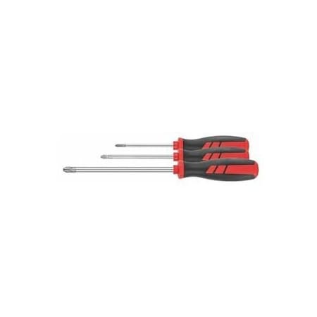 Holex Screwdriver for Phillips Set, with Power Grip, 3 Pc, #1 to #3 668411 3